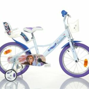 16 Licens Frozen 2 Cykel Med Cykelkurv Og Cykelstol