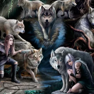 Anne Stokes - Wolf Collage