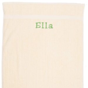 Cremefarvet Håndklæde Med Navn - 3 Størrelser