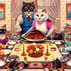 Feline Family Feast