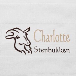 Håndklæde Med Navn Og Stjernetegn - Stenbukken 100 X 150 Cm.