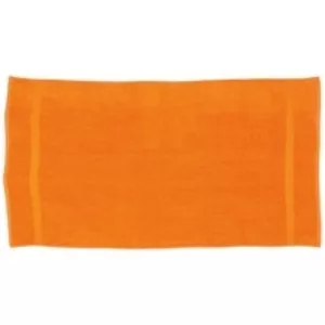 Orange Håndklæde Med Navn - 70 X 130 Cm