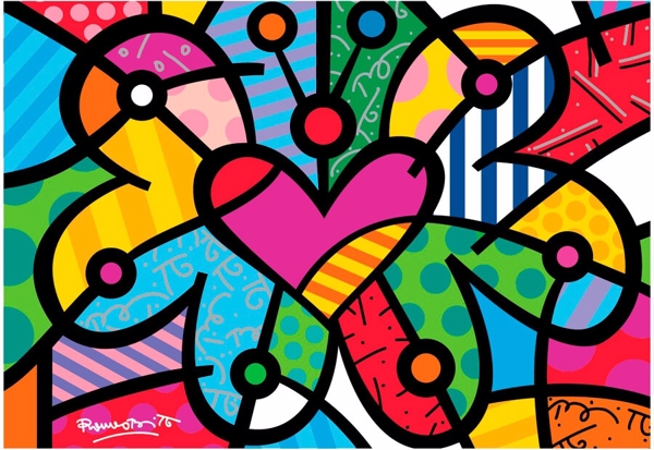 Romero Britto - Heart Butterfly -> Hverdagens Lave Priser