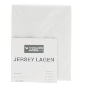 Stræklagen Jersey - Hvid 60 X 120 Cm