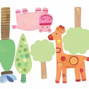 Wallstickers - Baby Zoo Fra Wallies