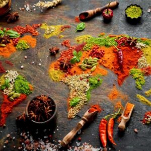 World Map In Spices