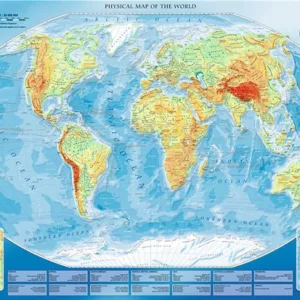 Large Physical Map Of The World