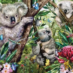 Cute Koala Family