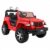 Jeep Wrangler Rubicon Rød Med 4 X 12V Motor, Lædersæde Og Gummihjul.